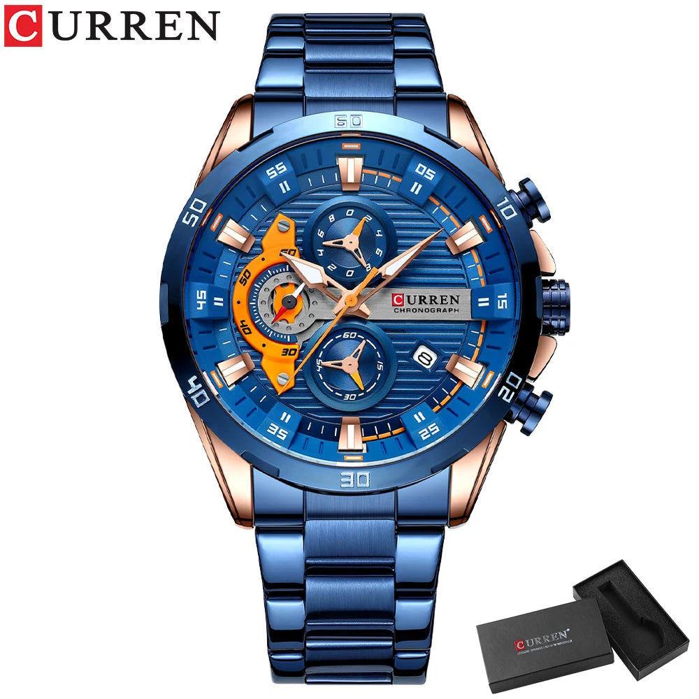CURREN Stainless Steel Watches Chronograph Clock - THE CLASSICS #carrollclassics