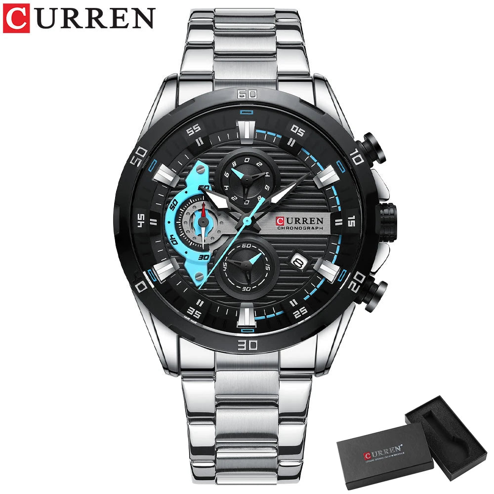 CURREN Stainless Steel Watches Chronograph Clock - THE CLASSICS #carrollclassics