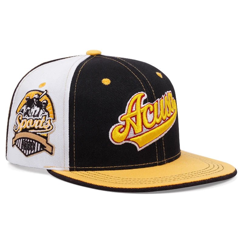 Acusa Embroidered Men's Color Block Retro Hat Snapback Cotton - Classic Vibes #carrollclassics