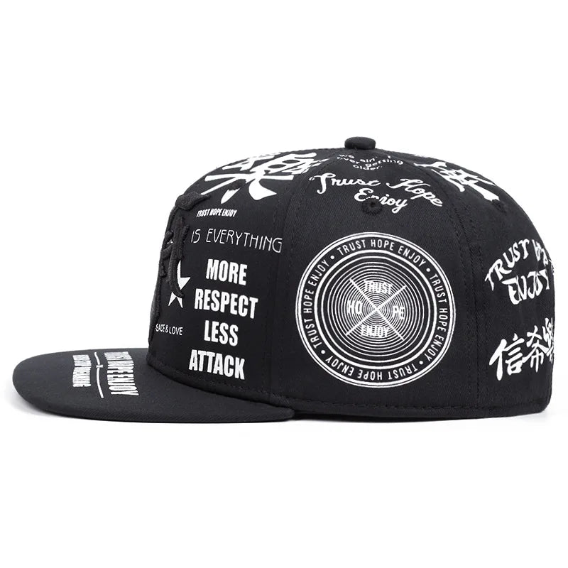 More Respect Less Attack Motivational Snapback Hat