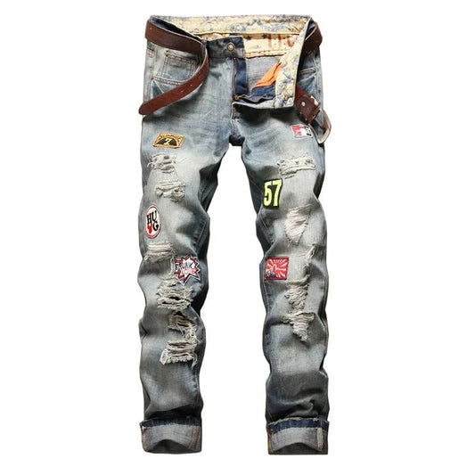 Stylish Cool Streetwear: Rogue 57 Ripped Rank Jeans - THE CLASSICS #carrollclassics