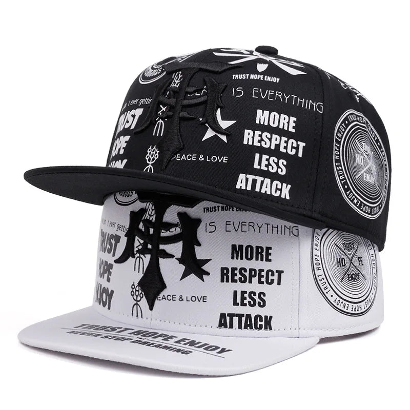 More Respect Less Attack Motivational Snapback Hat