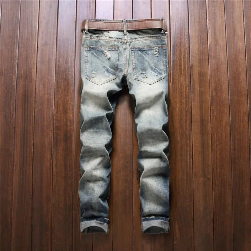 Stylish Cool Streetwear: Rogue 57 Ripped Rank Jeans - THE CLASSICS #carrollclassics