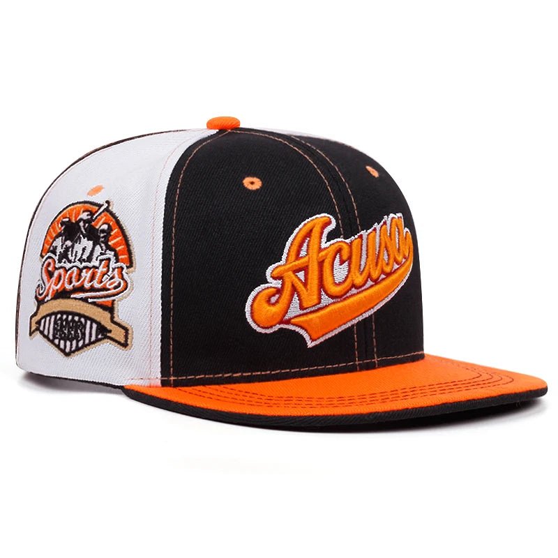 Acusa Embroidered Men's Color Block Retro Hat Snapback Cotton - Classic Vibes #carrollclassics