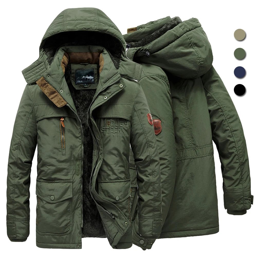 ROUGH STOCK Men's Winter Fleece Lining Outdoor Parka Coat - THE CLASSICS #carrollclassics