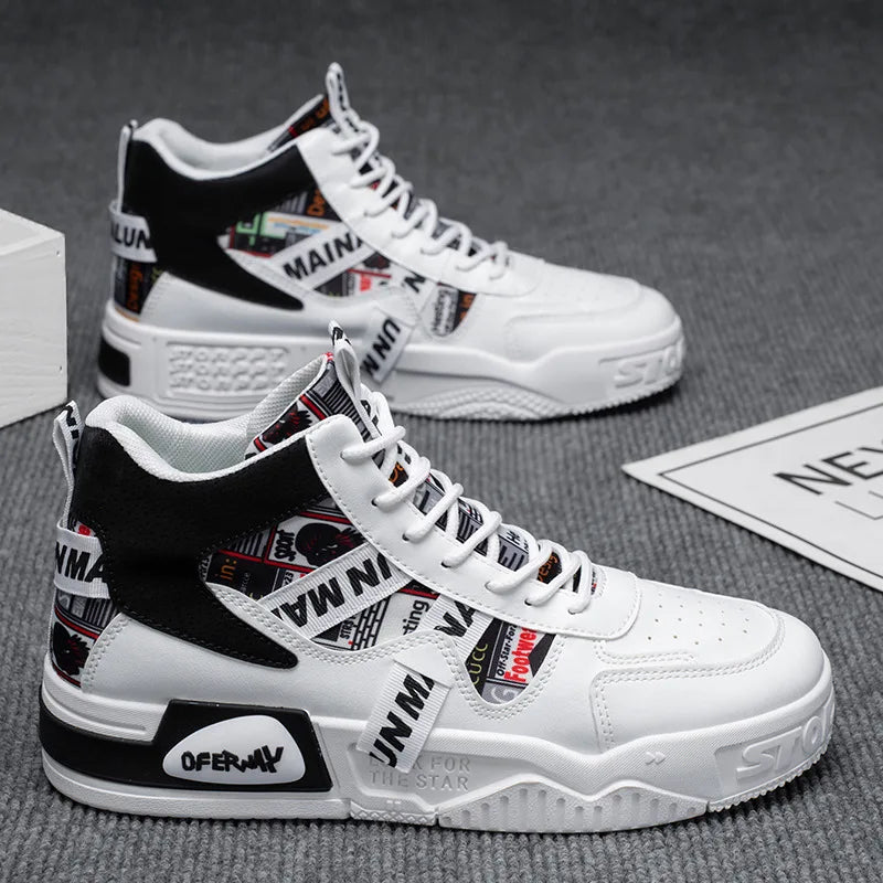 Stylish cool streetwear meets retro skateboarding sneakers - level up your style