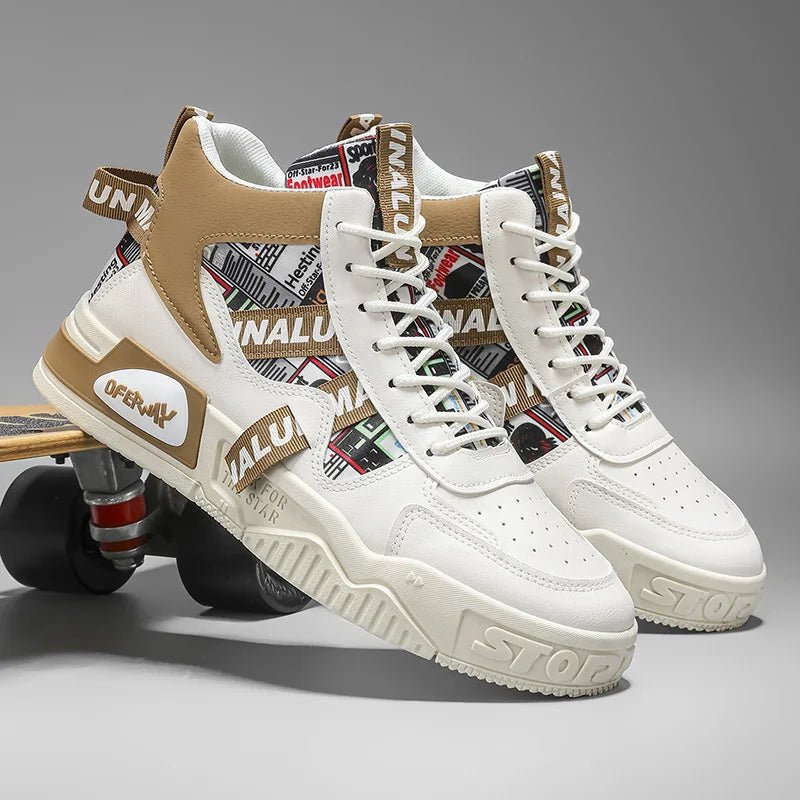 Stylish cool streetwear meets retro skateboarding sneakers - level up your style