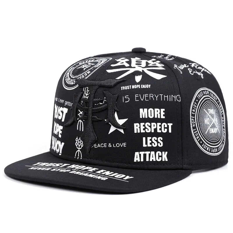 More Respect Less Attack Motivational Snapback Hat