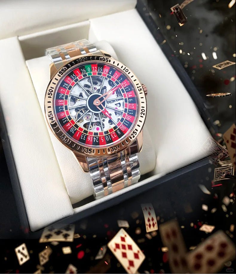 MUKUO Luxury Gambling Rotating Plate Dial Wristwatch - THE CLASSICS #carrollclassics