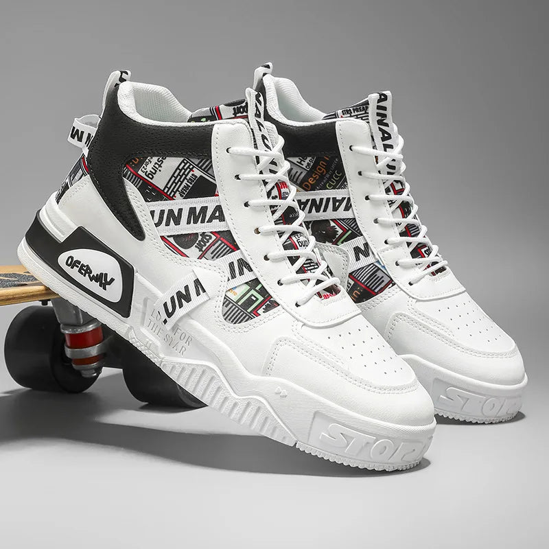 Stylish cool streetwear meets retro skateboarding sneakers - level up your style