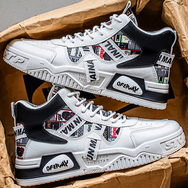 Stylish cool streetwear meets retro skateboarding sneakers - level up your style
