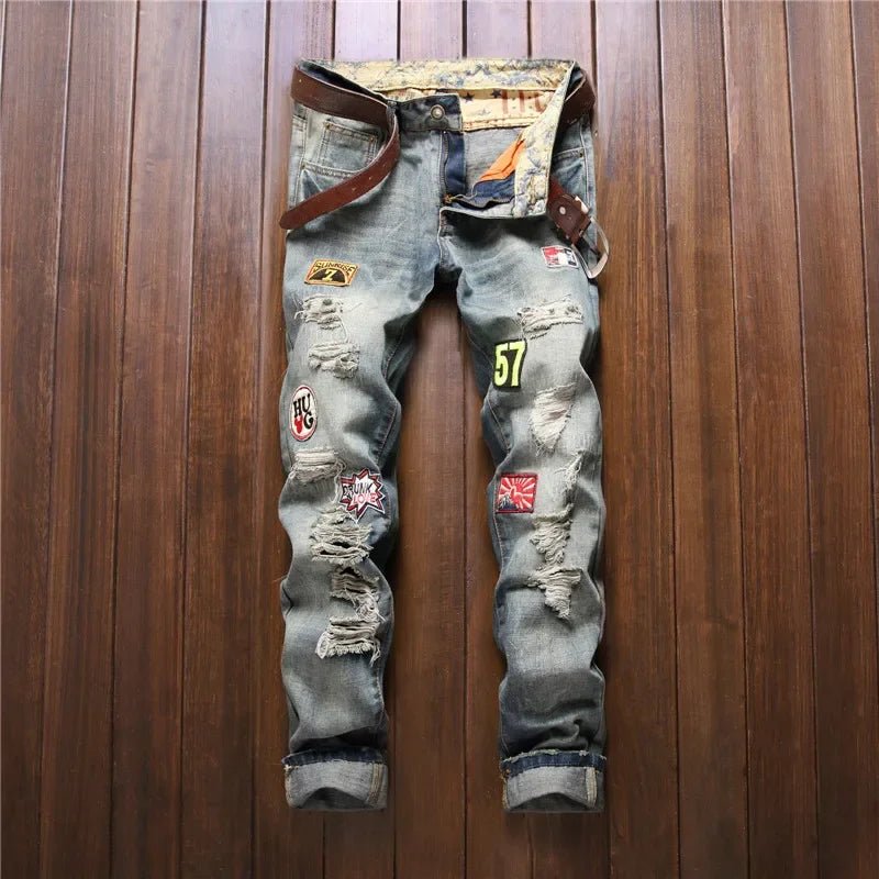 Stylish Cool Streetwear: Rogue 57 Ripped Rank Jeans - THE CLASSICS #carrollclassics