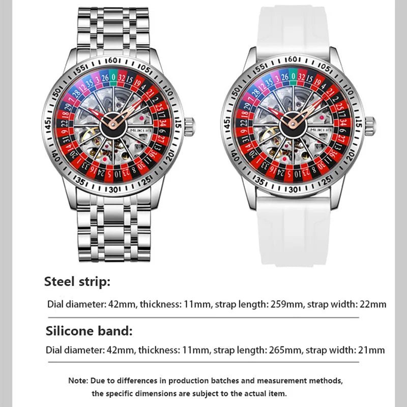 MUKUO Luxury Gambling Rotating Plate Dial Wristwatch - THE CLASSICS #carrollclassics