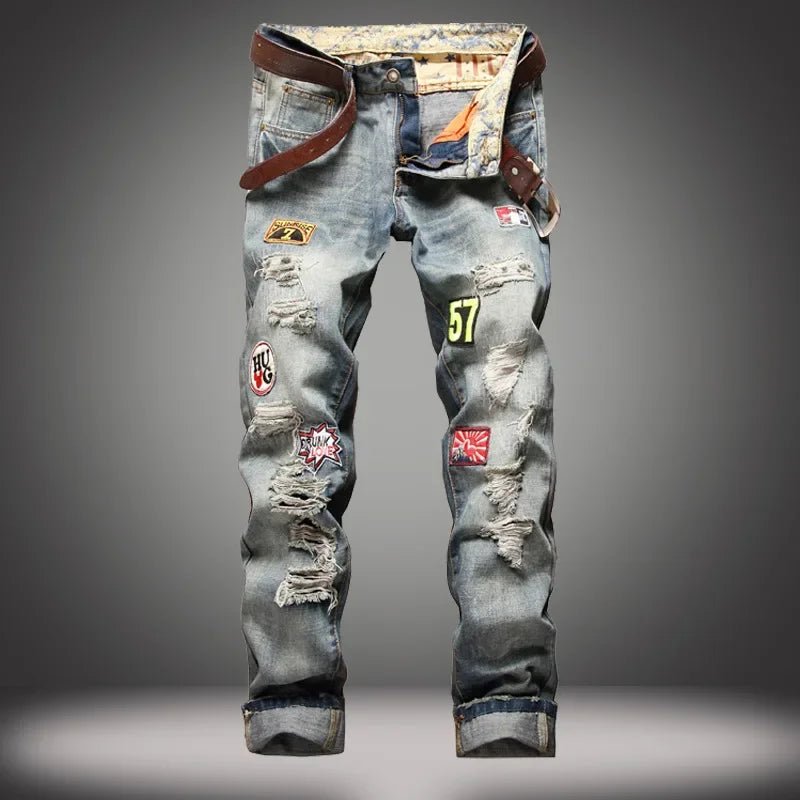 Stylish Cool Streetwear: Rogue 57 Ripped Rank Jeans - THE CLASSICS #carrollclassics