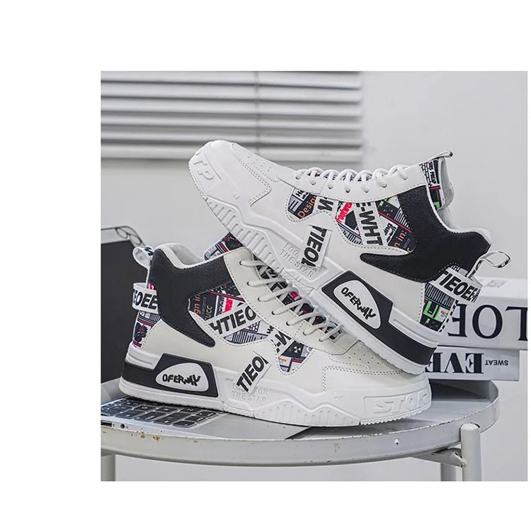 Stylish cool streetwear meets retro skateboarding sneakers - level up your style