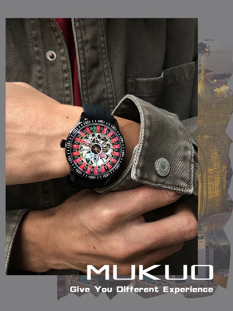MUKUO Luxury Gambling Rotating Plate Dial Wristwatch - THE CLASSICS #carrollclassics