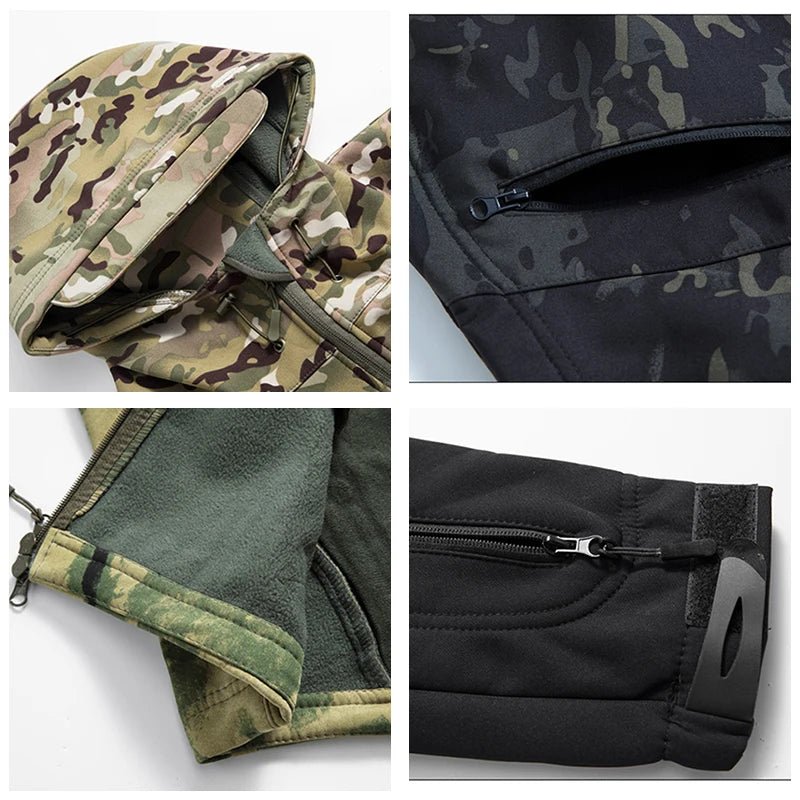 Tactical Men Waterproof Fleece Hooded Camouflage Coat - THE CLASSICS #carrollclassics